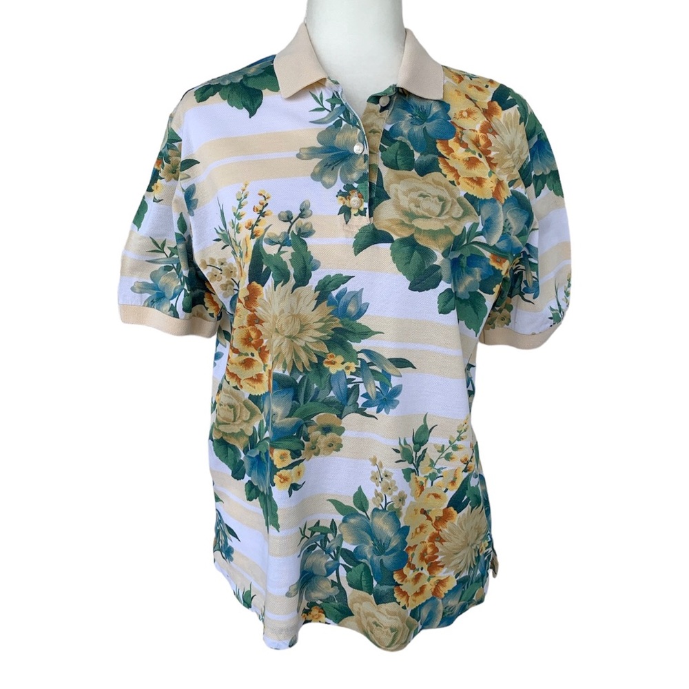 Bobby Jones Floral Golf Shirt Short Sleeves